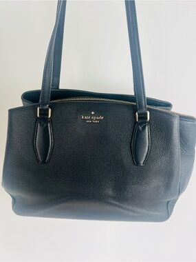 Kate Spade Black Leather Tote Bag